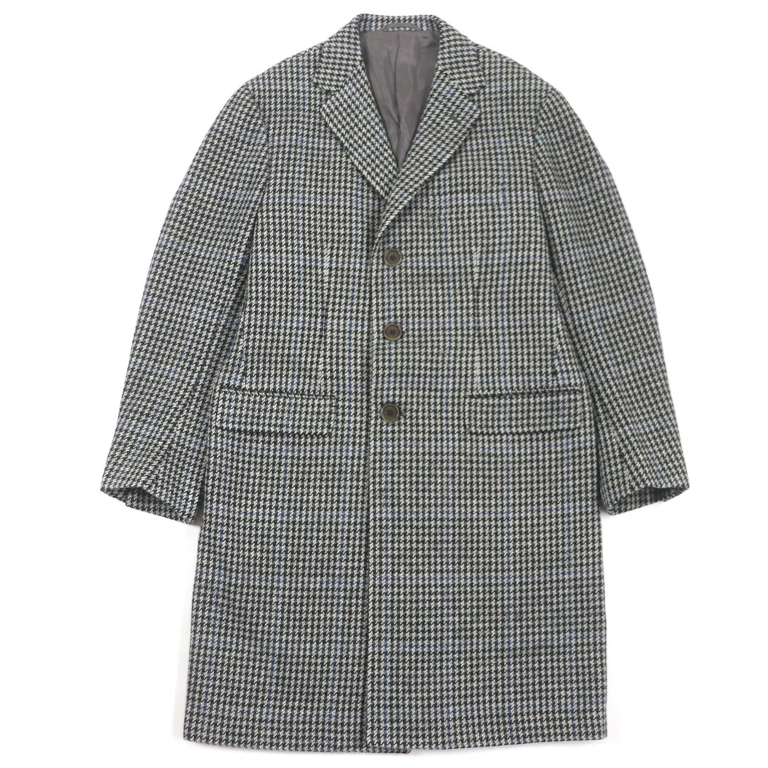 Great Sartorio Chester coat Houndstooth Pattern Single Black series wool mens 48