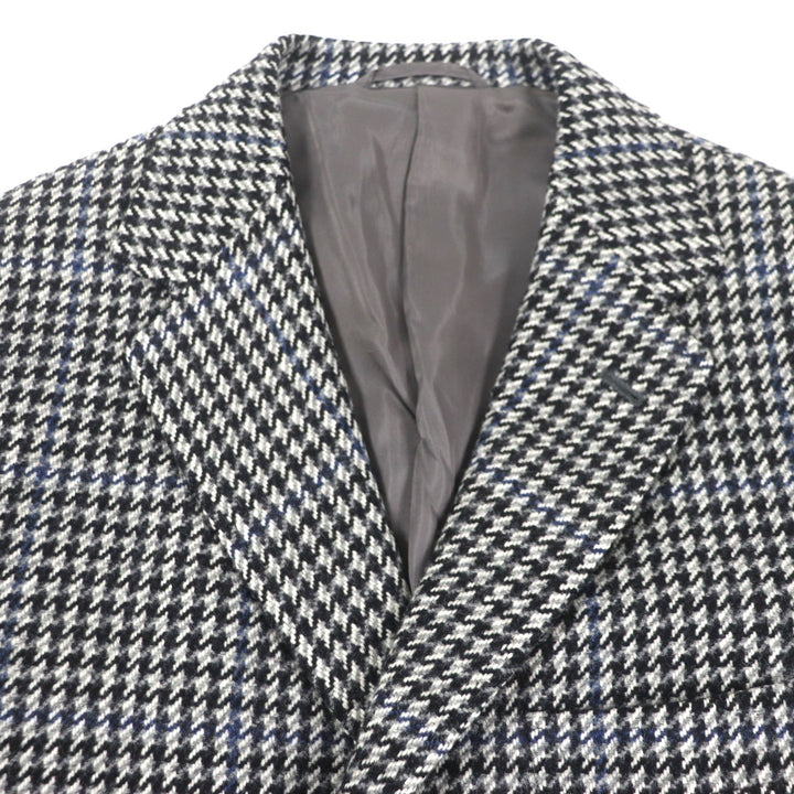 Great Sartorio Chester coat Houndstooth Pattern Single Black series wool mens 48