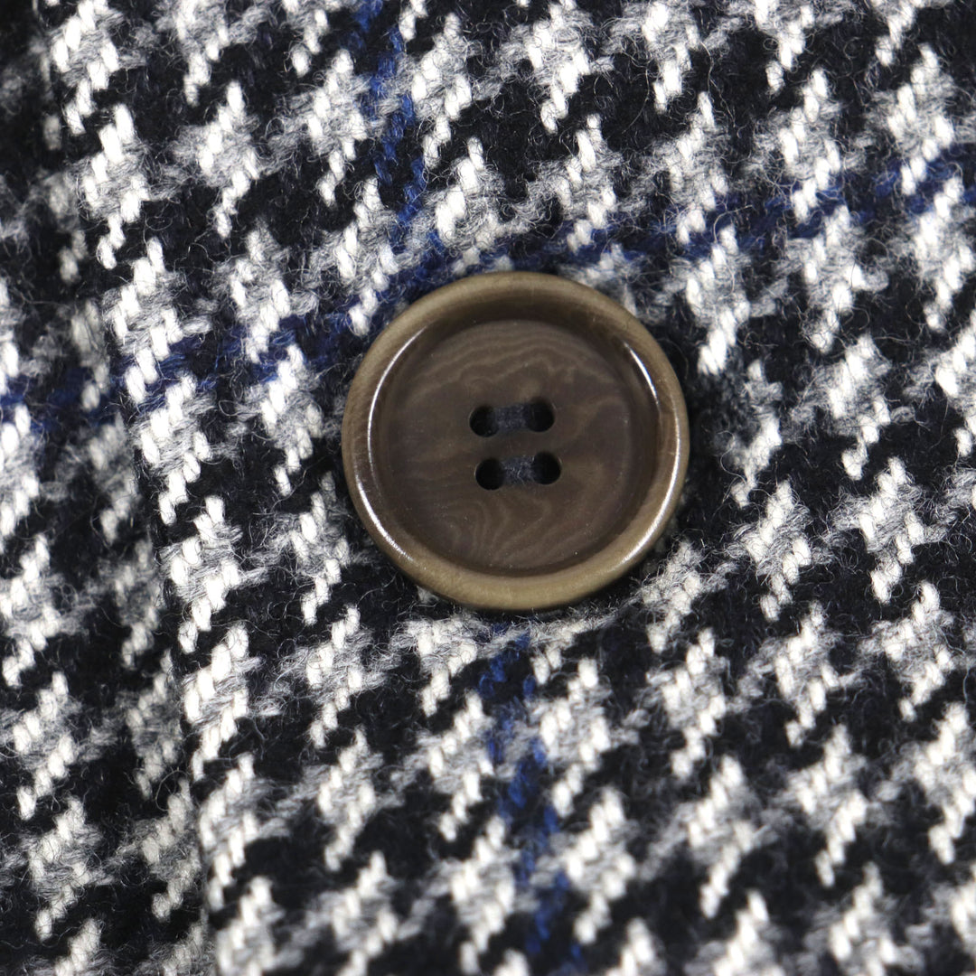 Great Sartorio Chester coat Houndstooth Pattern Single Black series wool mens 48