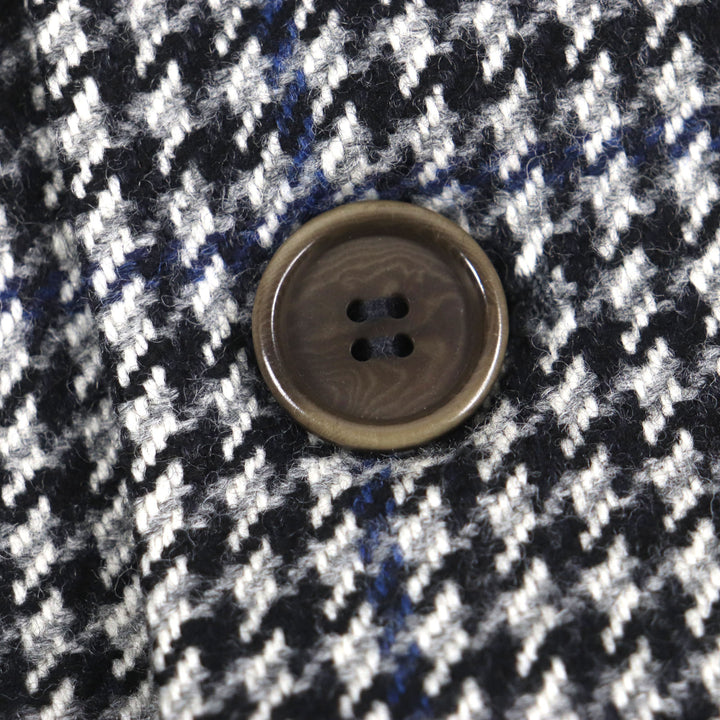 Great Sartorio Chester coat Houndstooth Pattern Single Black series wool mens 48