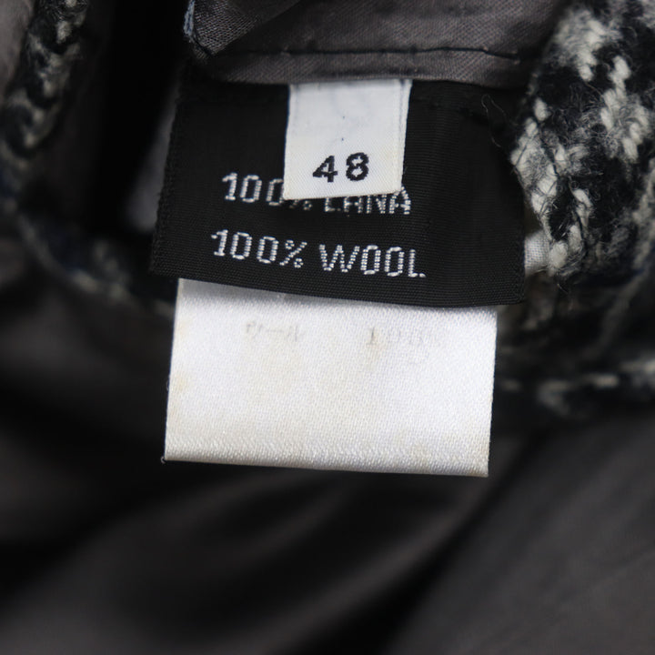 Great Sartorio Chester coat Houndstooth Pattern Single Black series wool mens 48