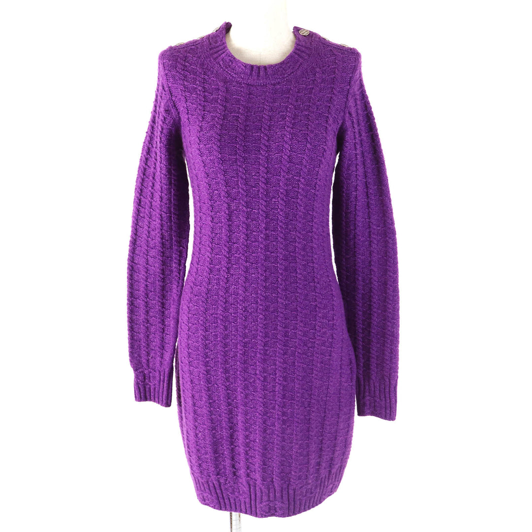 Excellent CHANEL one piece with COCO Mark buttons on both shoulders purple Women 34 P75622