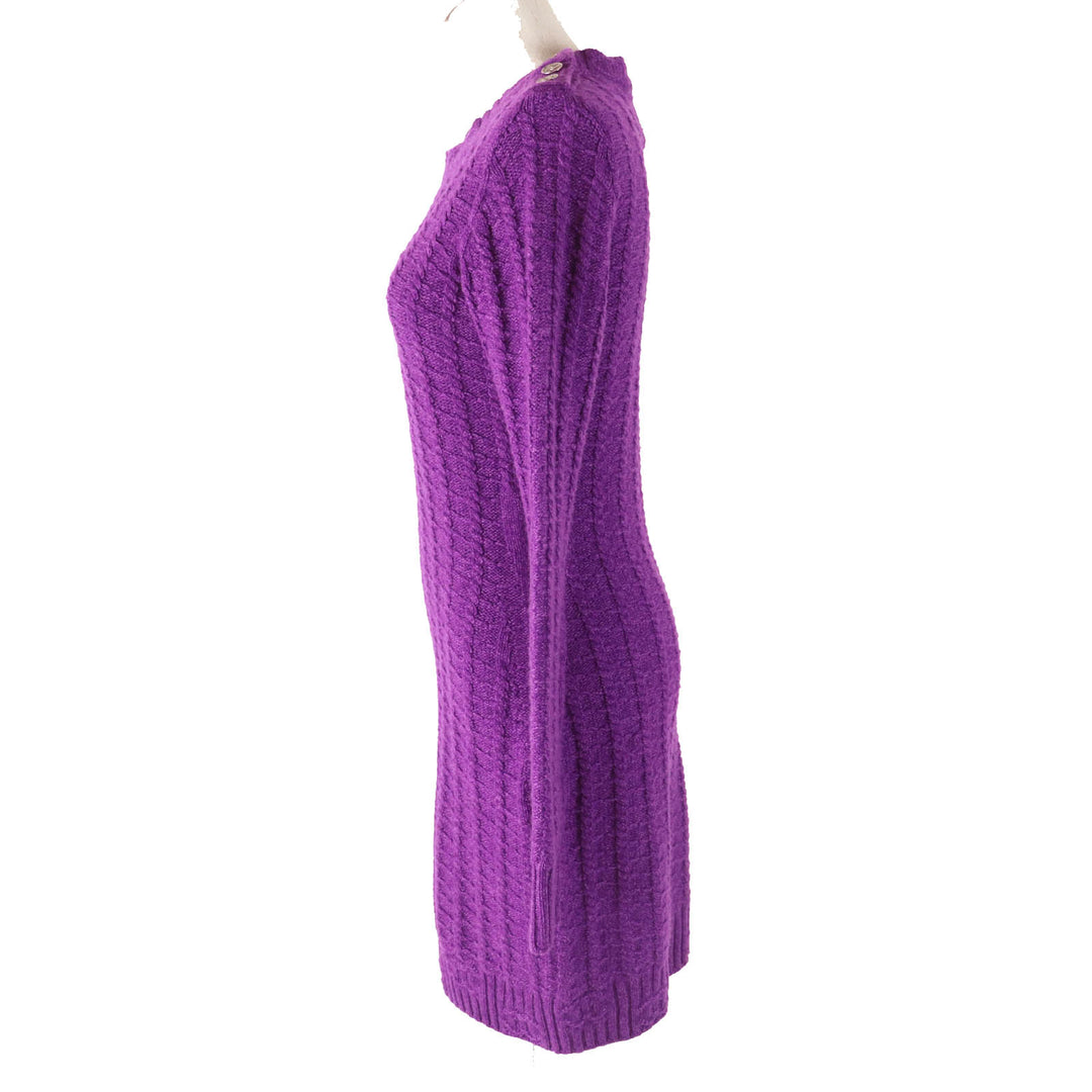 Excellent CHANEL one piece with COCO Mark buttons on both shoulders purple Women 34 P75622