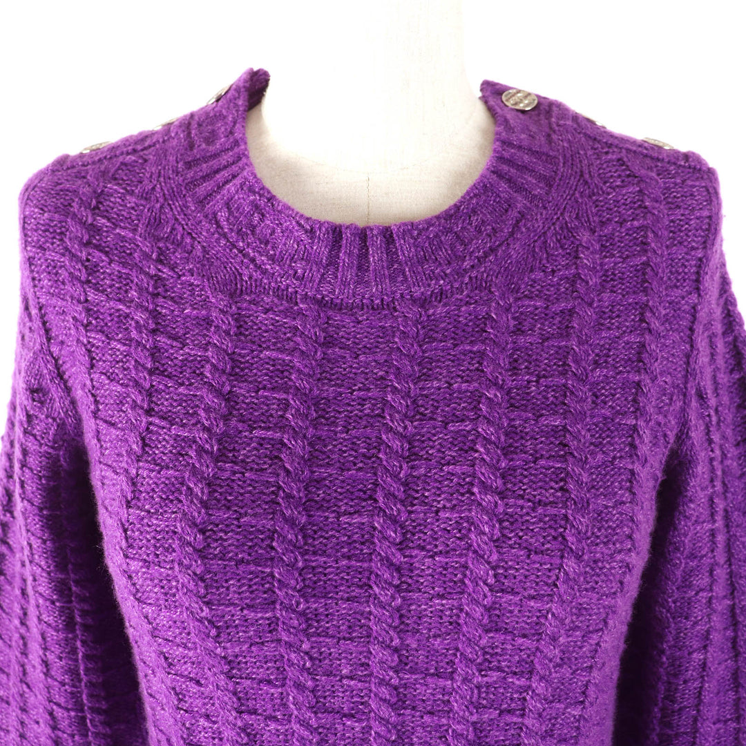 Excellent CHANEL one piece with COCO Mark buttons on both shoulders purple Women 34 P75622