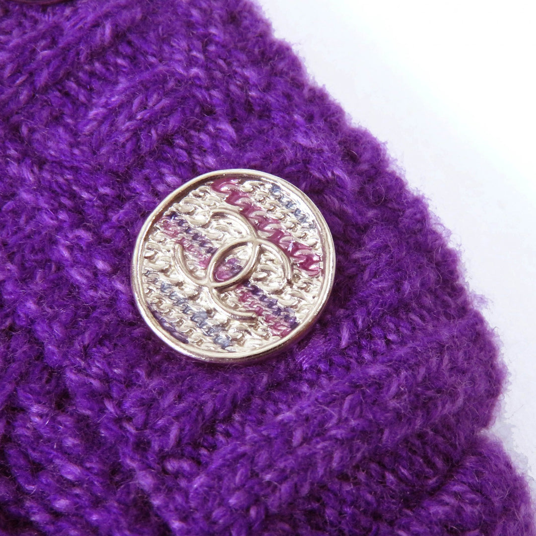 Excellent CHANEL one piece with COCO Mark buttons on both shoulders purple Women