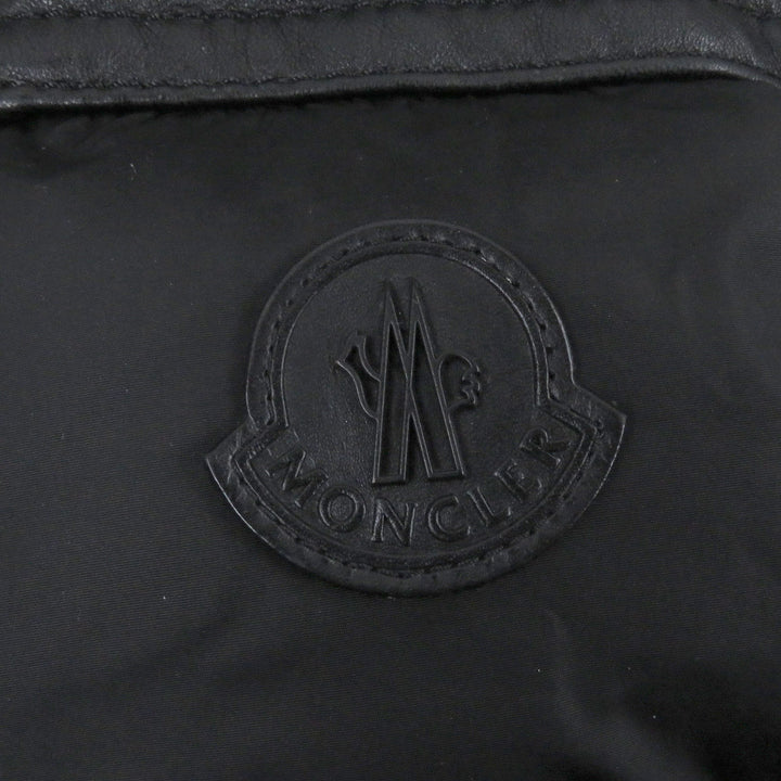 Great MONCLER Down vest MILLAIS GILET Lamb leather and mouton black Nylon mens 0