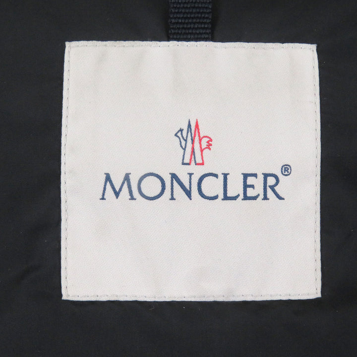 Great MONCLER Down vest MILLAIS GILET Lamb leather and mouton black Nylon mens 0