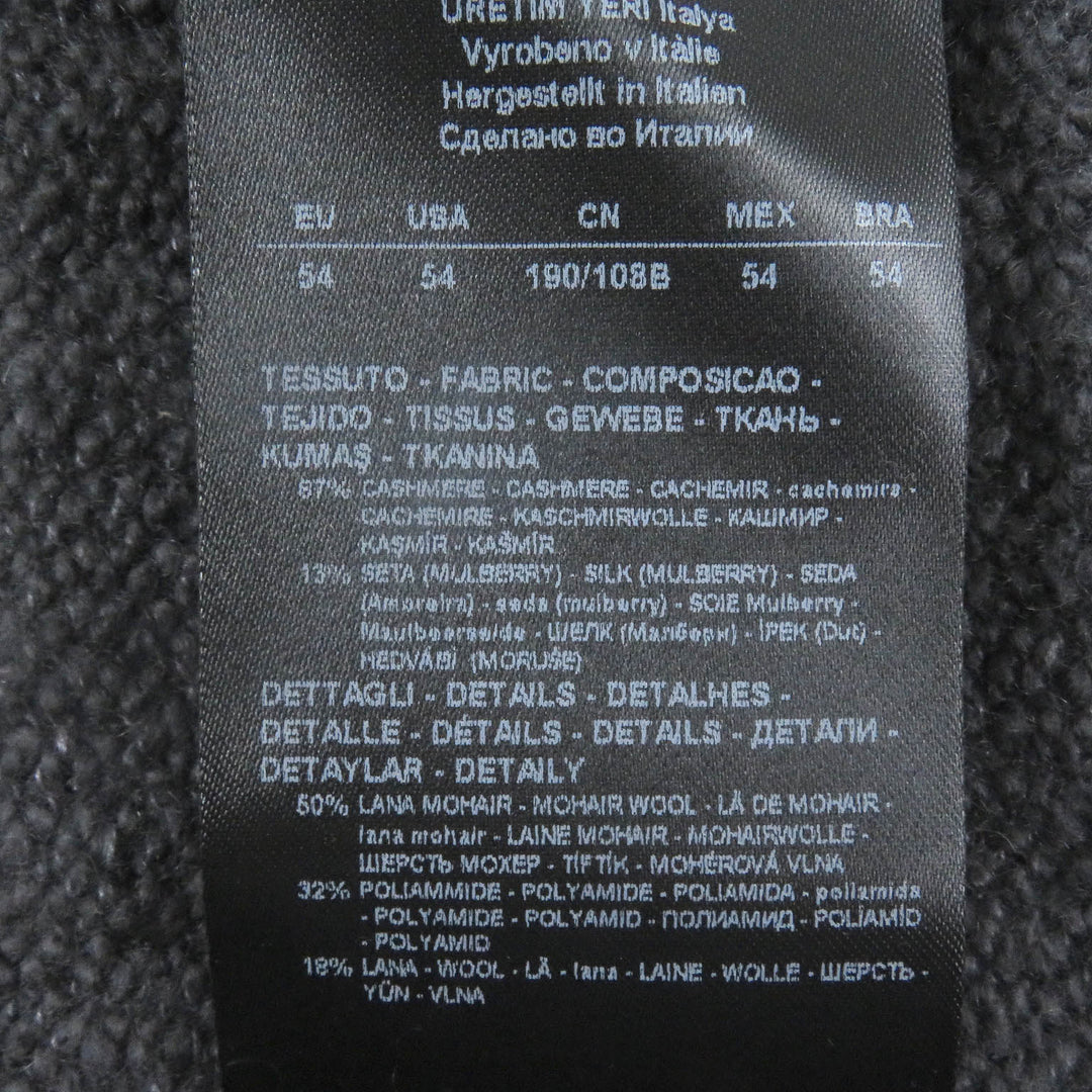 Pristine GIORGIO ARMANI knit Black Tag Long Sleeve Grey Bordeaux cashmere mens 54