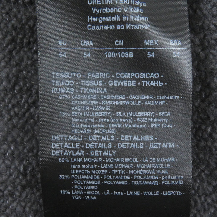 Pristine GIORGIO ARMANI knit Black Tag Long Sleeve Grey Bordeaux cashmere mens 54