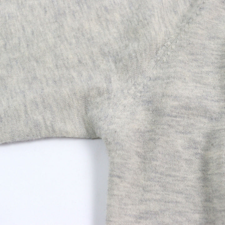 Great Lucien Pellat-Finet knit Swarovski Skull V-neck rolled hem gray cashmere M