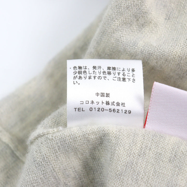 Great Lucien Pellat-Finet knit Swarovski Skull V-neck rolled hem gray cashmere M