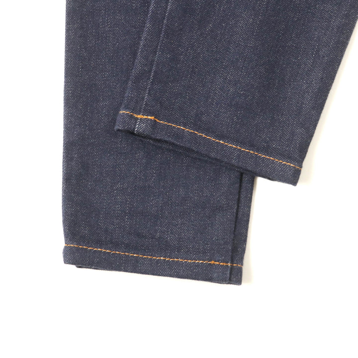 Excellent FENDI Denim pants Leather logo patch and logo button Indigo Women 38