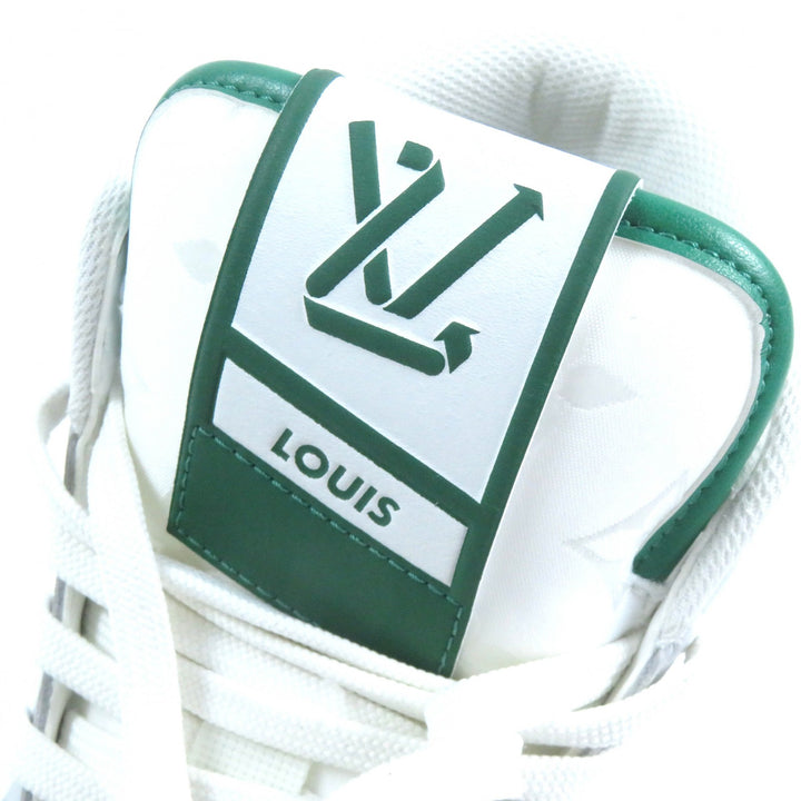 Excellent LOUIS VUITTON High cut sneakers White Green Gray leather Women 35