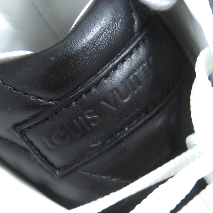 Excellent LOUIS VUITTON High cut sneakers side zip Black White leather Women