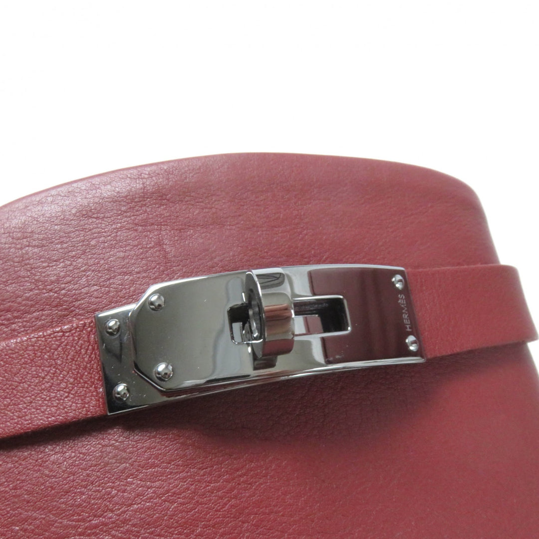Great HERMES boots Leather Jumping Boots Long Boots Red series leather Women 37