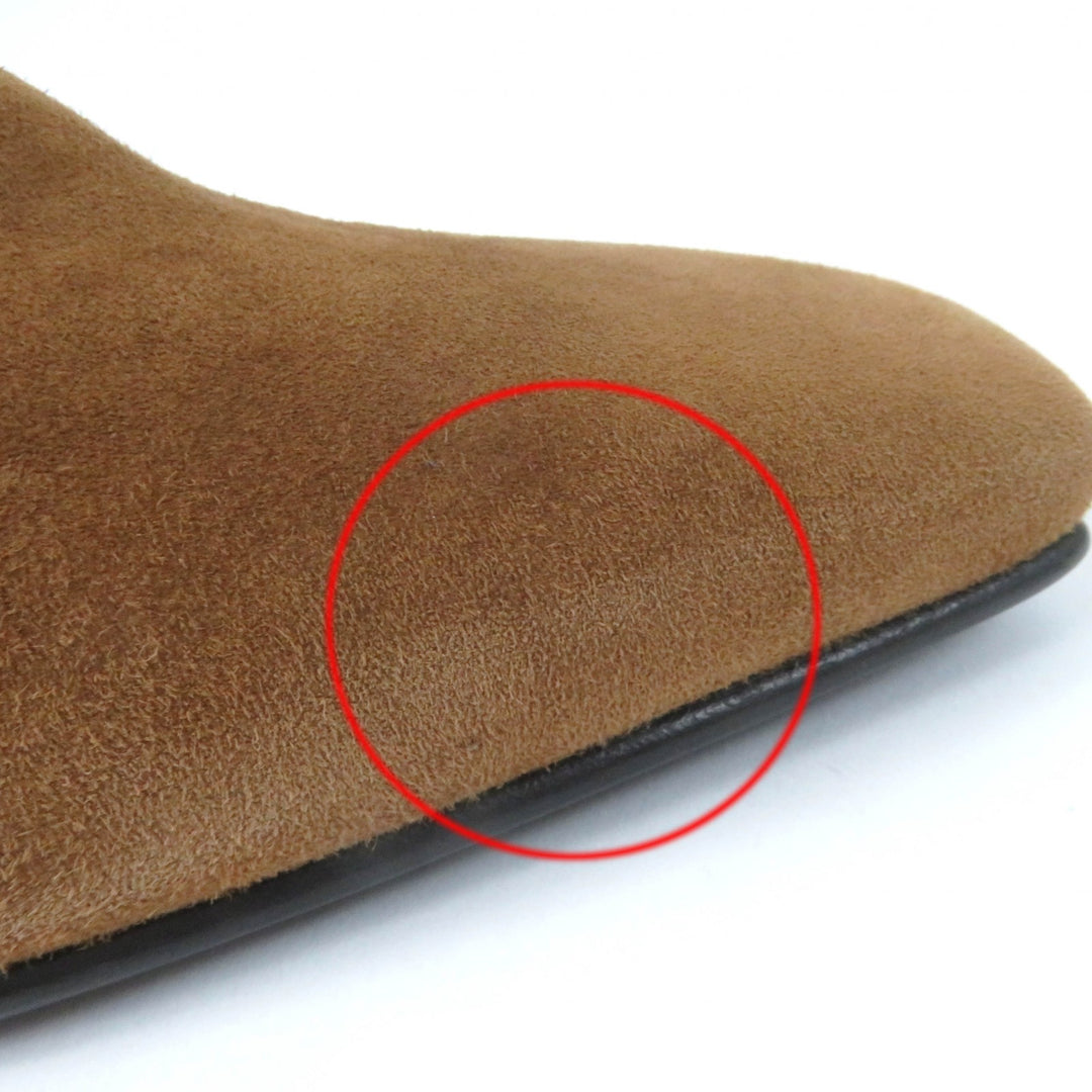Pristine HERMES short boots Oh Mage H bangle Brown Suede leather Women 36