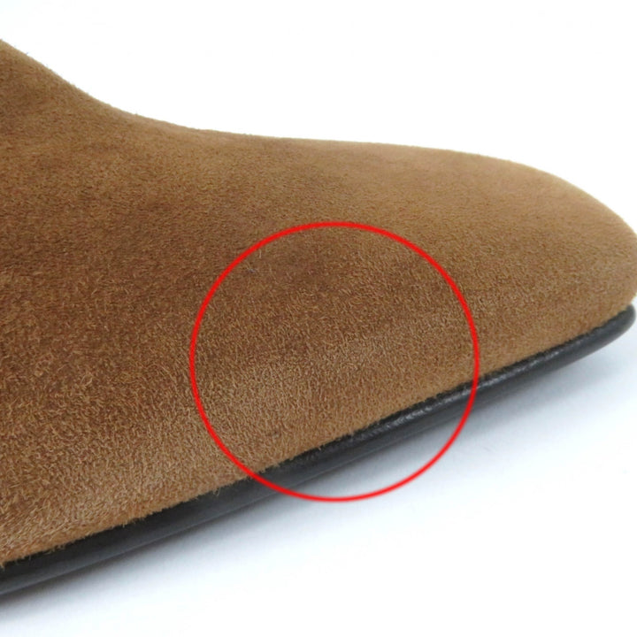 Pristine HERMES short boots Oh Mage H bangle Brown Suede leather Women 36