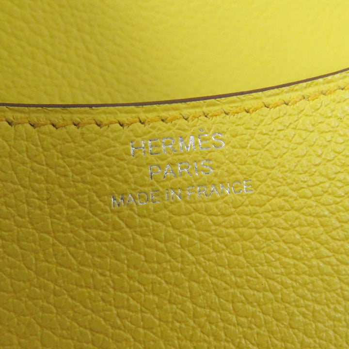 Pristine HERMES Coin case Constance Slim Verso Sun New Blue Jean Evercolor Women