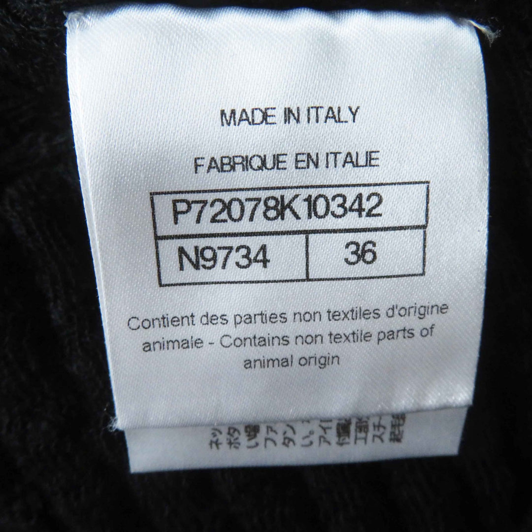 Great CHANEL one piece COCO Mark Buttoned Short Sleeve Black White Women 36