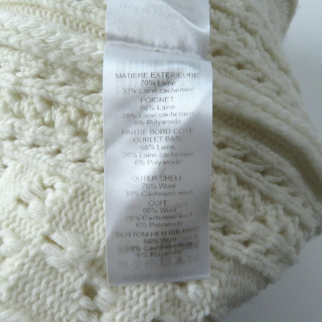Great Chloe cardigan Cable knit long sleeves SNOW WHITE wool Women XS
