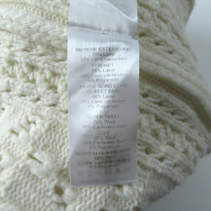 Great Chloe cardigan Cable knit long sleeves SNOW WHITE wool Women XS