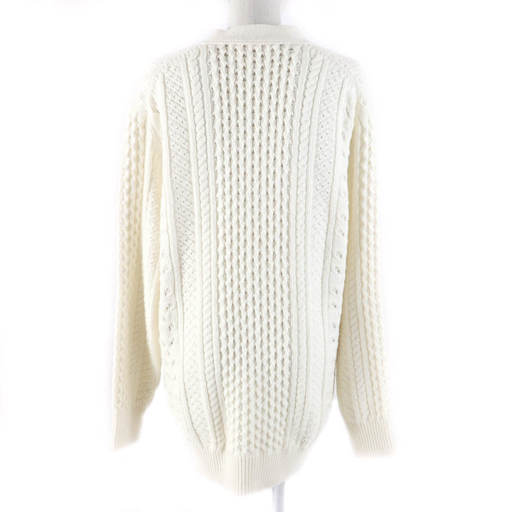 Great Chloe cardigan Cable knit long sleeves SNOW WHITE wool Women XS