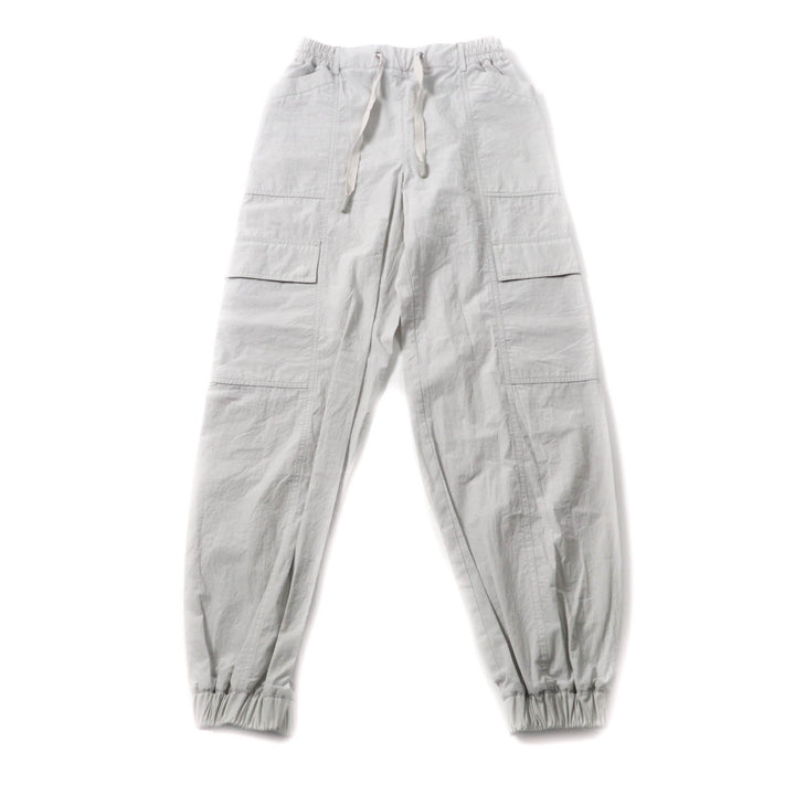 Excellent MONCLER cargo pants PANTALONE With logo patch Light gray cotton Women 38