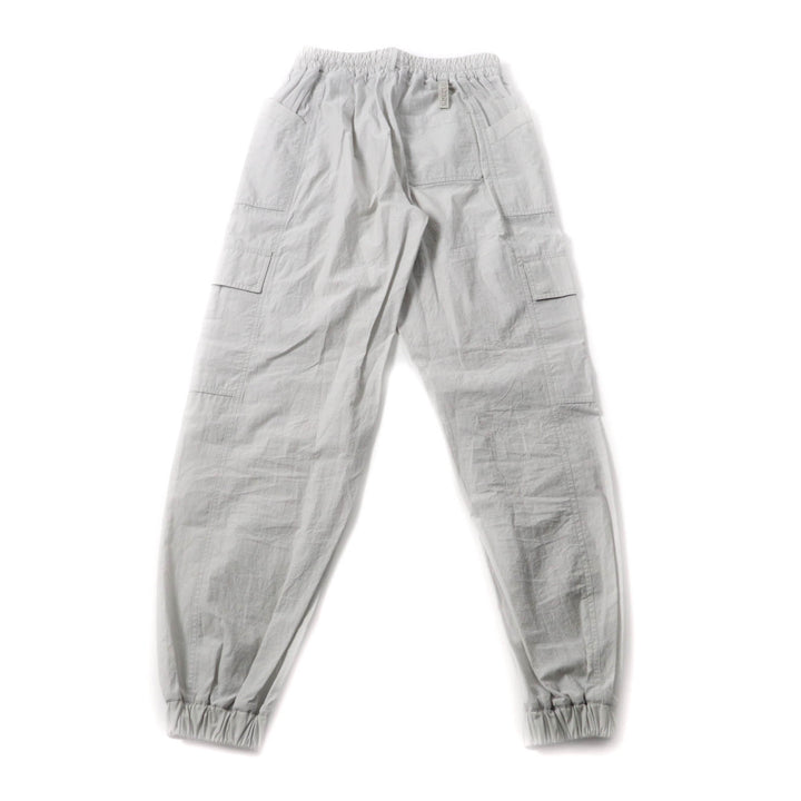 Excellent MONCLER cargo pants PANTALONE With logo patch Light gray cotton Women 38