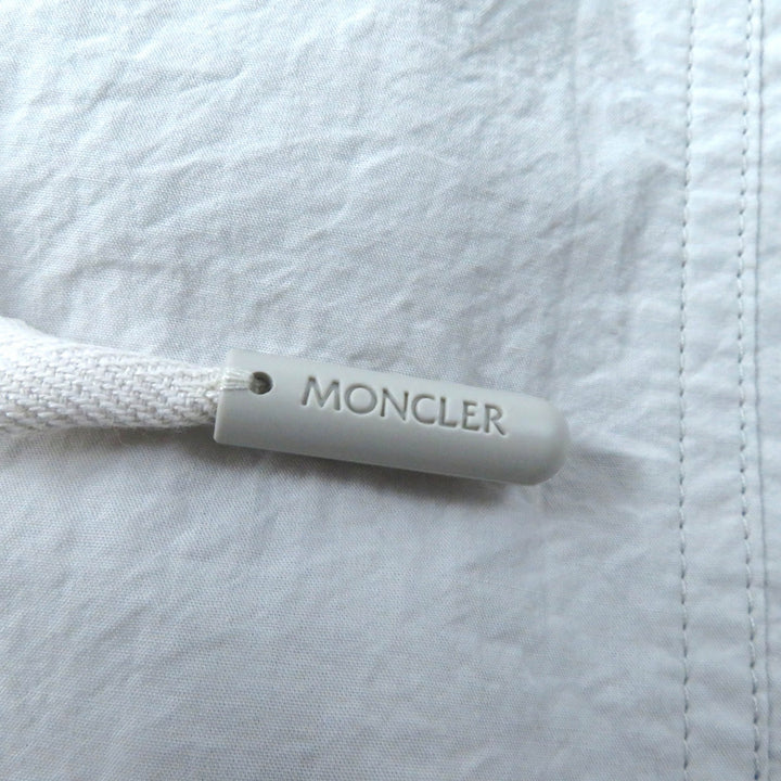 Excellent MONCLER cargo pants PANTALONE With logo patch Light gray cotton Women 38