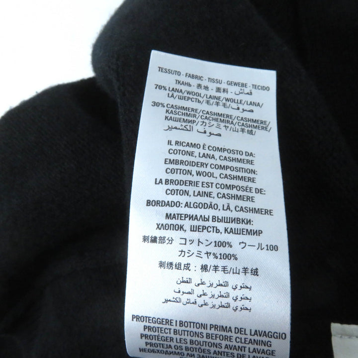 Great GUCCI cardigan Corsage and logo button V-neck long sleeves black Women L 526719