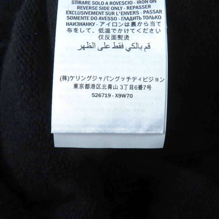 Great GUCCI cardigan Corsage and logo button V-neck long sleeves black Women L