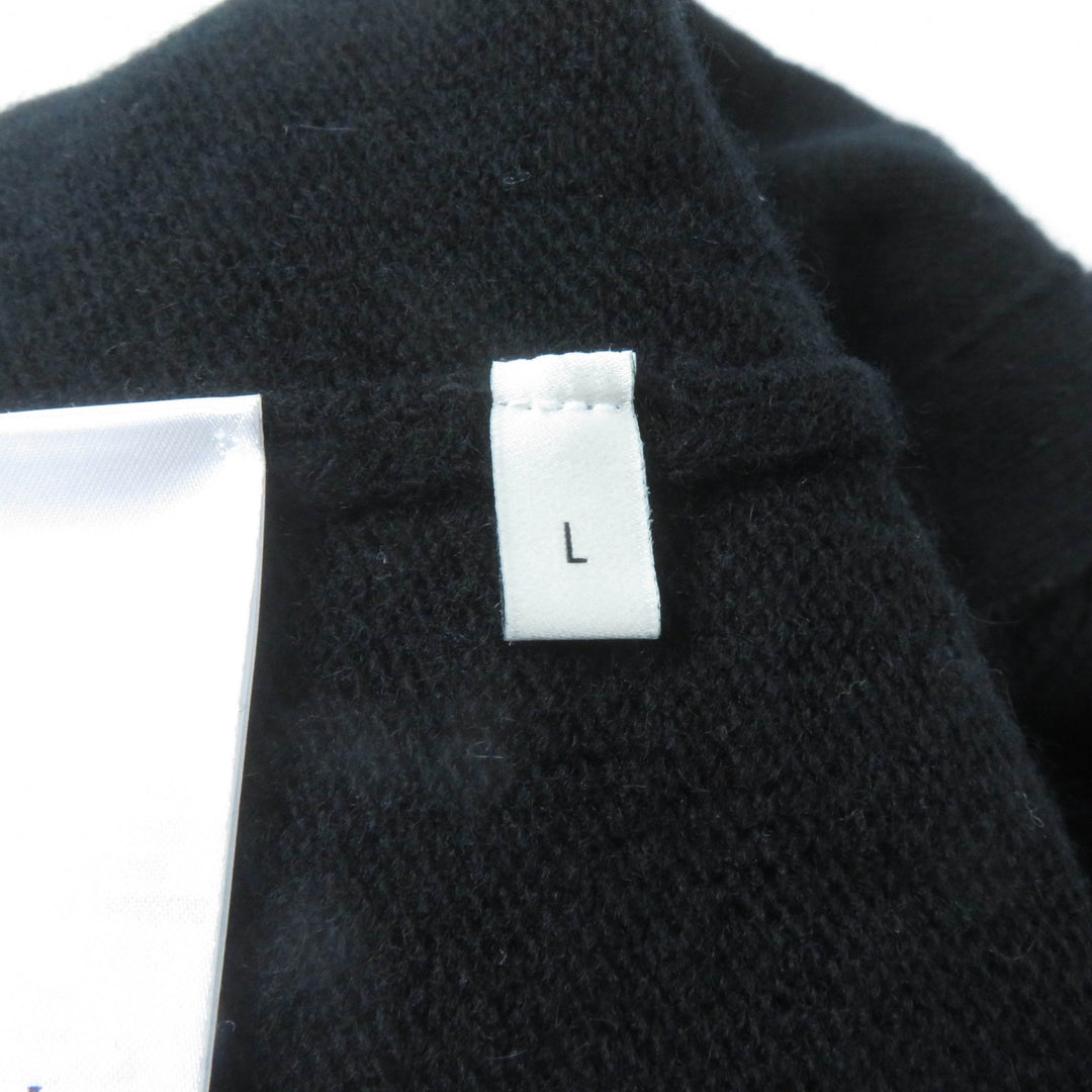 Great GUCCI cardigan Corsage and logo button V-neck long sleeves black Women L 526719