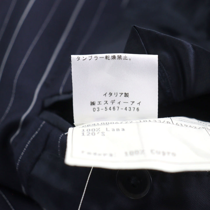 Great ISAIA suit Super 120s fabric used Stripe Pattern Single Navy wool mens 42