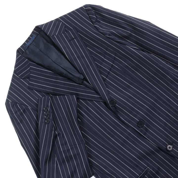Great ISAIA suit Super 120s fabric used Stripe Pattern Single Navy wool mens 42