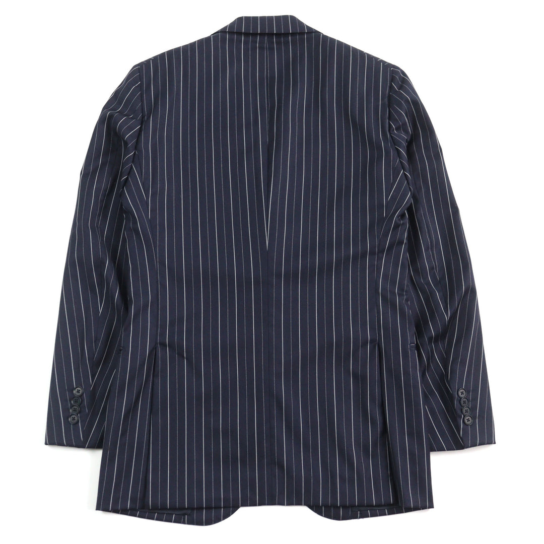 Great ISAIA suit Super 120s fabric used Stripe Pattern Single Navy wool mens 42