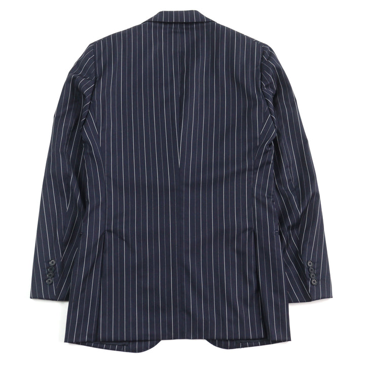 Great ISAIA suit Super 120s fabric used Stripe Pattern Single Navy wool mens 42