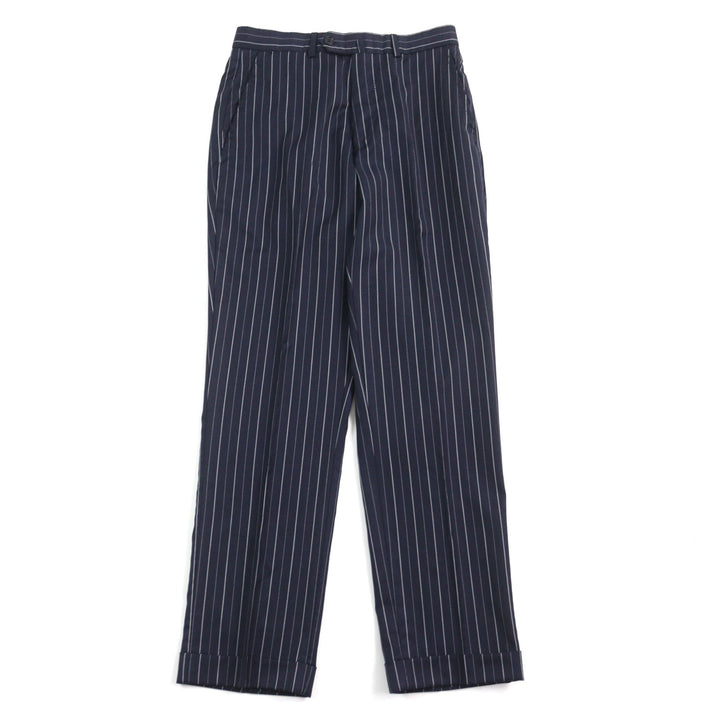 Great ISAIA suit Super 120s fabric used Stripe Pattern Single Navy wool mens 42