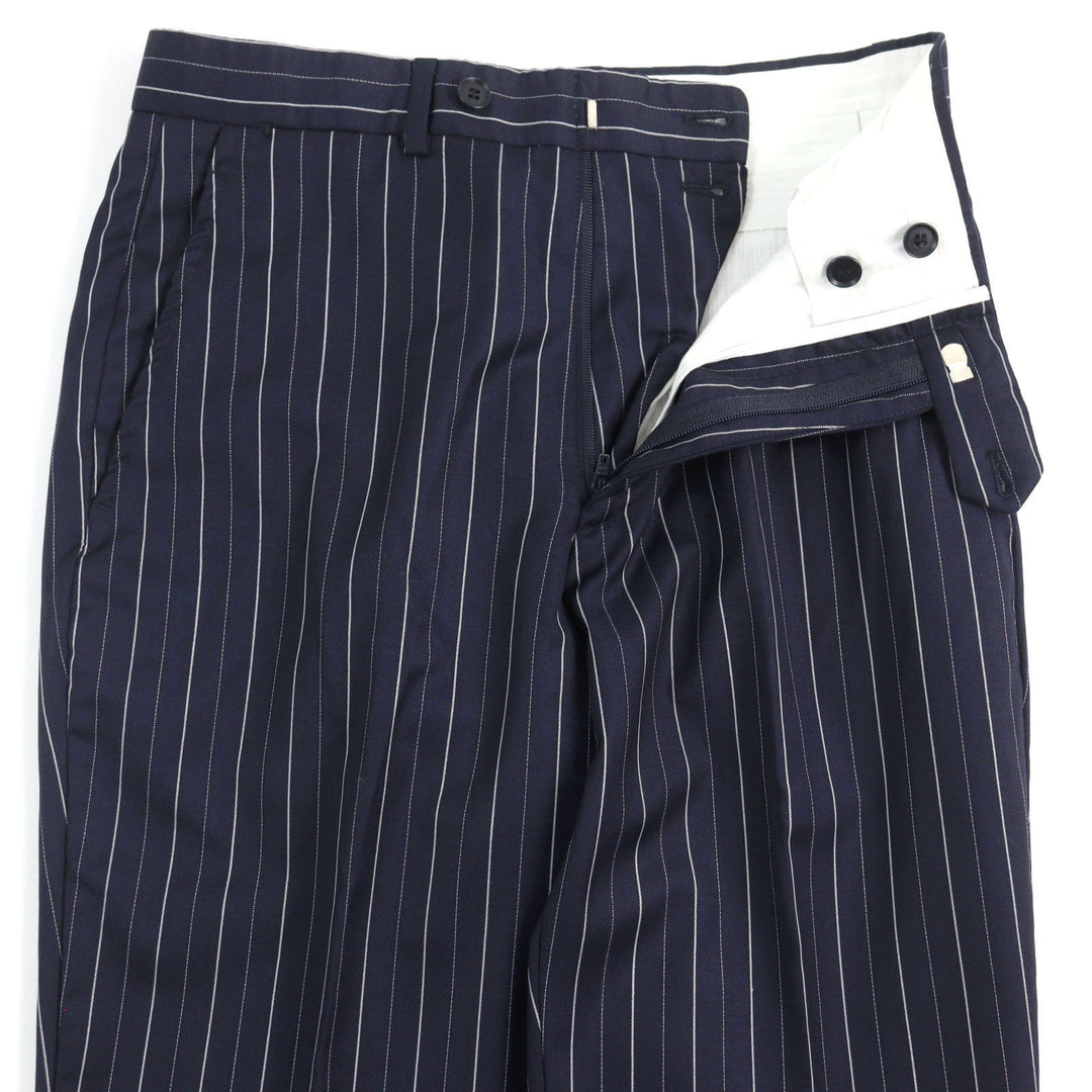 Great ISAIA suit Super 120s fabric used Stripe Pattern Single Navy wool mens 42