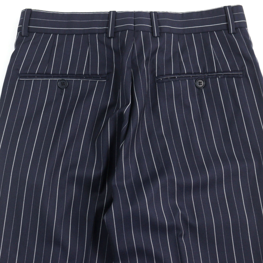 Great ISAIA suit Super 120s fabric used Stripe Pattern Single Navy wool mens 42