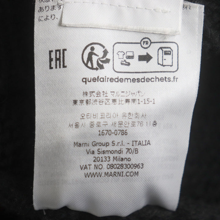 Excellent MARNI×CARHARTT sweater Logo jacquard knit Black brown 40 GCMD0375Q0
