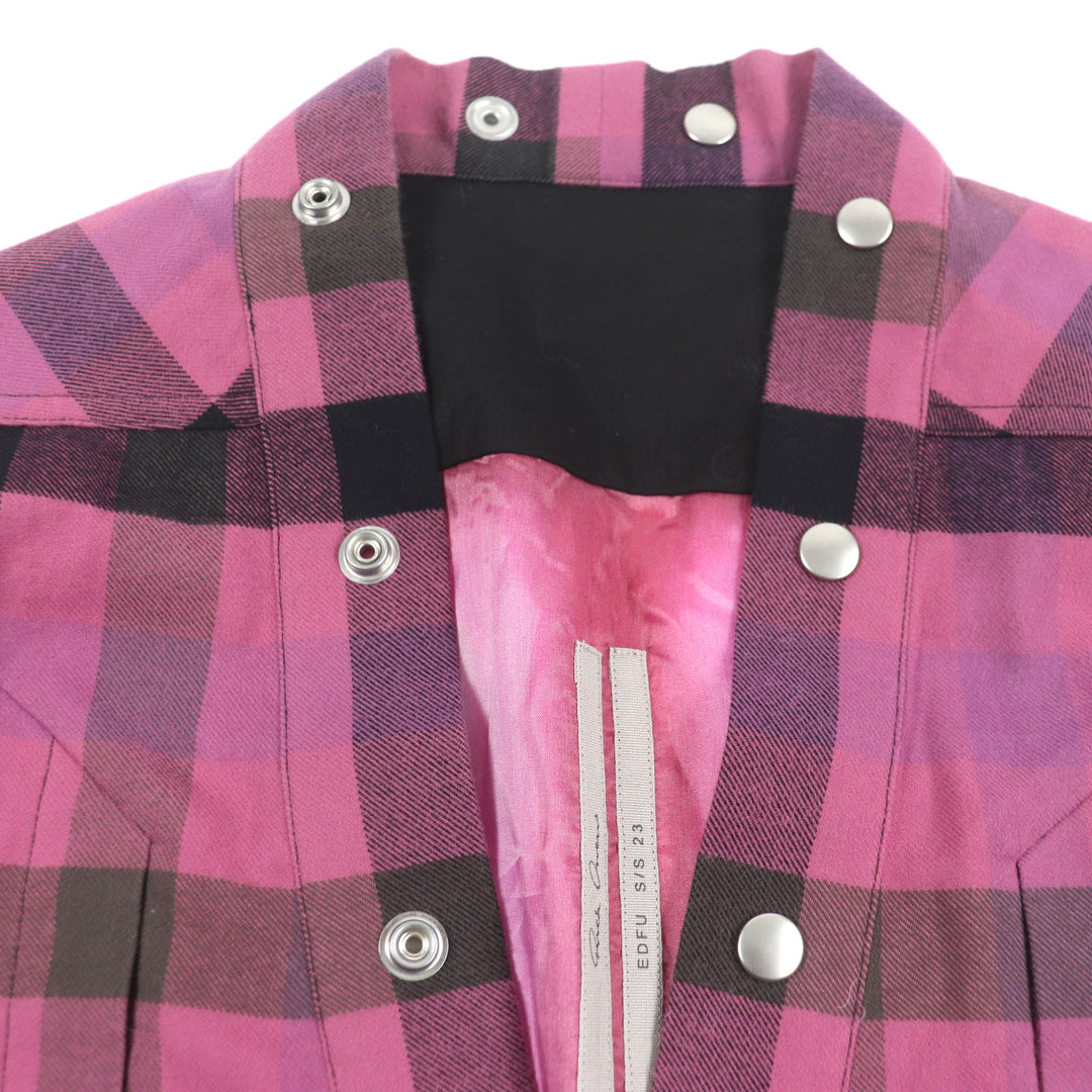 Excellent Rick Owens Long sleeve shirt FOGPOCKET LARRY SHIRT pink cotton mens 40 RP01C5242