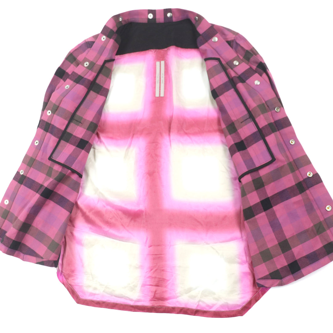 Excellent Rick Owens Long sleeve shirt FOGPOCKET LARRY SHIRT pink cotton mens 40