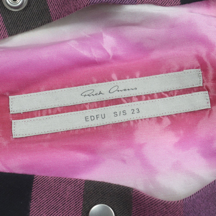 Excellent Rick Owens Long sleeve shirt FOGPOCKET LARRY SHIRT pink cotton mens 40 RP01C5242