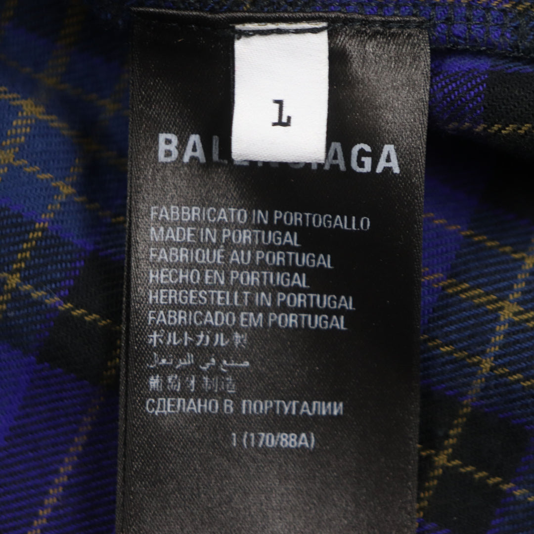 Great BALENCIAGA Long-sleeved T-shirt B AUTHENTIC PATCHED L 698227