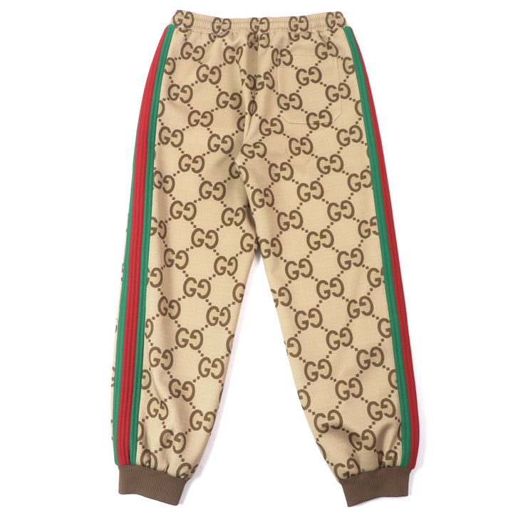 Great GUCCI Pants Jumbo GG Jogging Pant Jumbo GG Web Stripe Brown mens L 715192