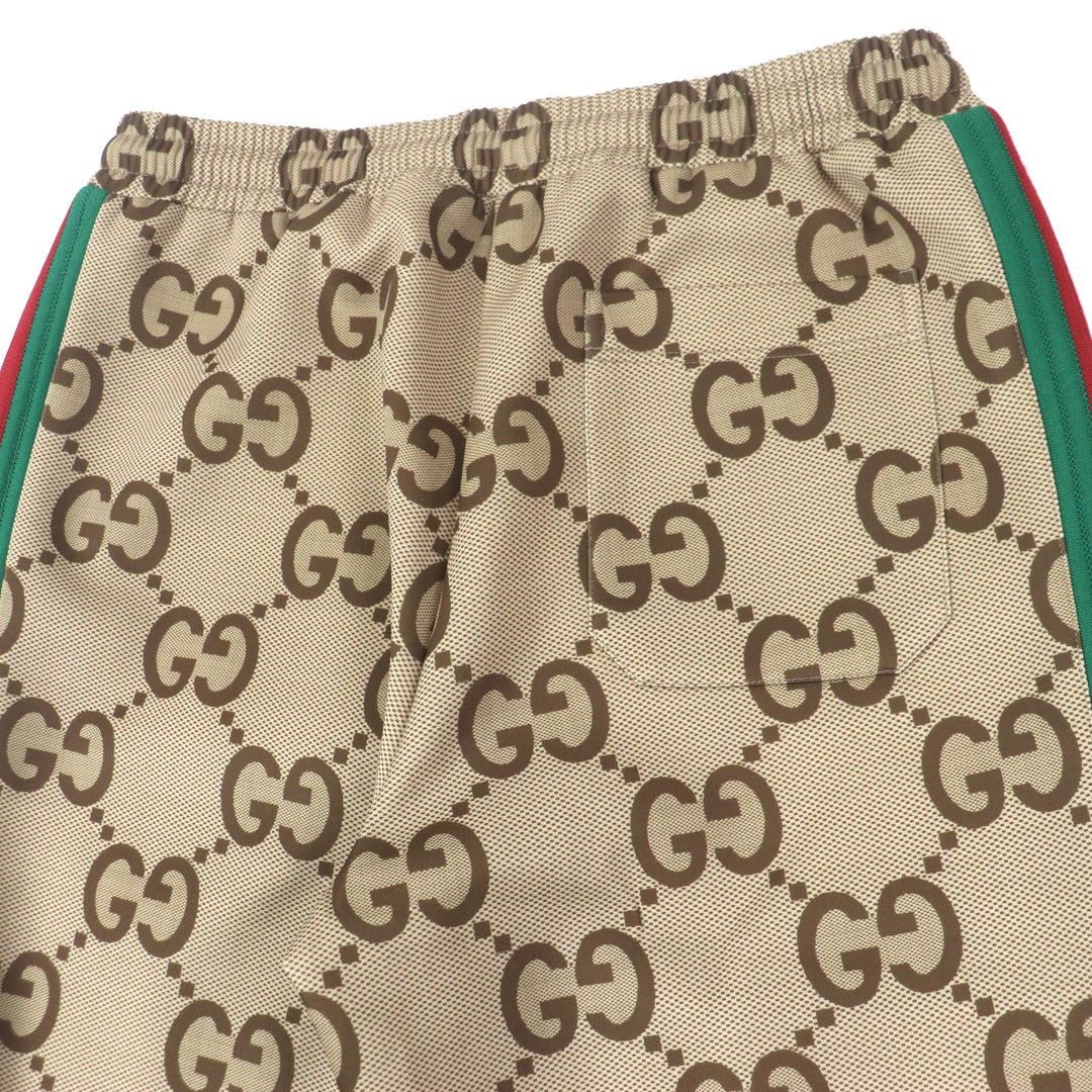 Great GUCCI Pants Jumbo GG Jogging Pant Jumbo GG Web Stripe Brown mens L 715192