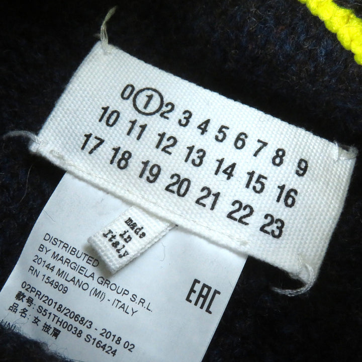 Excellent Maison Margiela 1 Best Pullover Knit Vest Navy yellow wool S51TH0038