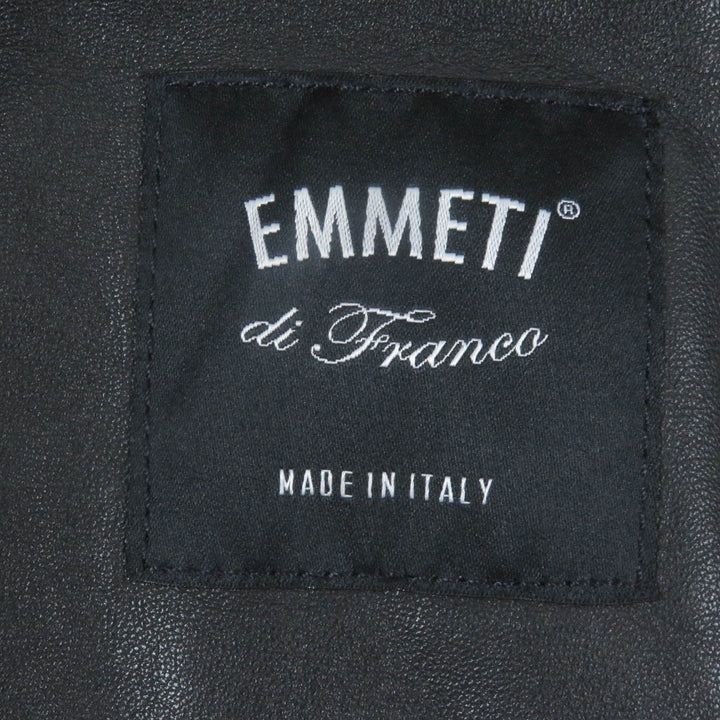 Excellent EMMETI Jacket Lamb leather piping, hooded, padded, quilted Sheep leather 48