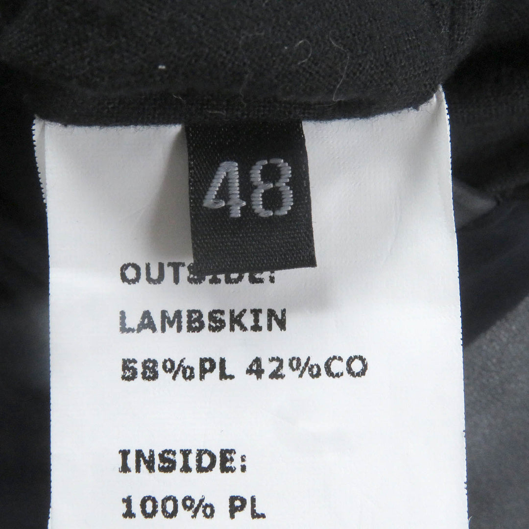 Excellent EMMETI Jacket Lamb leather piping, hooded, padded, quilted Sheep leather 48