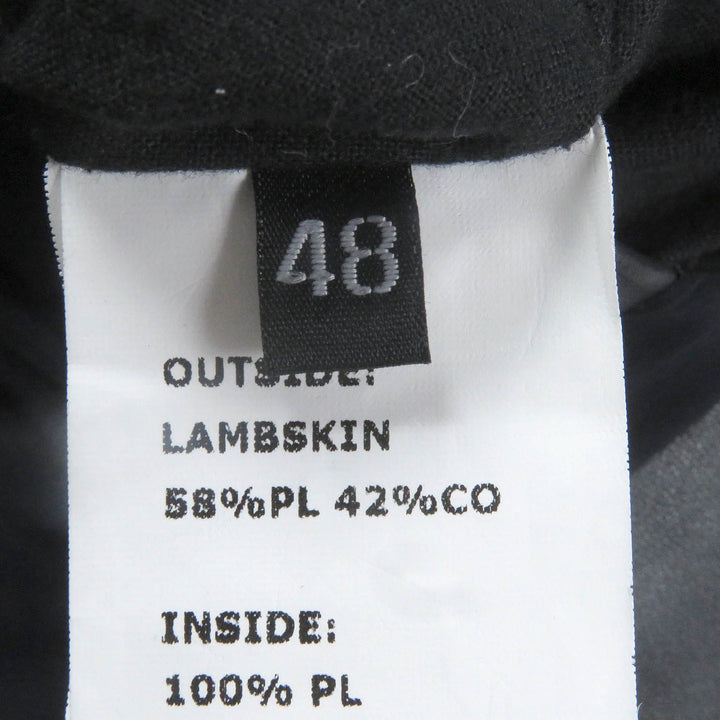 Excellent EMMETI Jacket Lamb leather piping, hooded, padded, quilted Sheep leather 48
